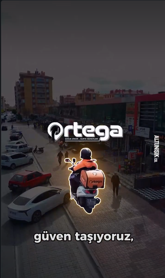 Ortage Kurye sosyal medya Reels tanıtım videosu kapak görseli.